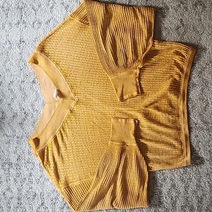 Free People Waffle Knit Top